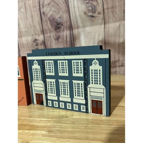 Lot of 3 Cats Meow Series VI 1988 Church/School/Meat Market - Picture 2 of 10